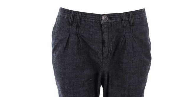 Dámske tmavo šedé džínsové capri nohavice Timeout
