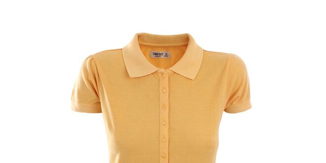 Dámske žlté bavlnené polo tričko Timeout