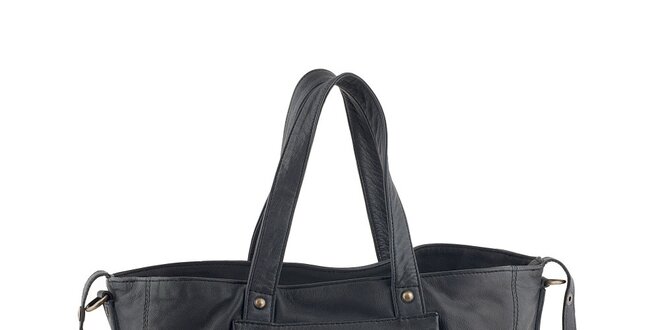 Dámska čierna kabelka s vreckom Amylee
