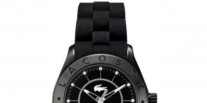 Pánske hodinky v čiernej farbe Lacoste