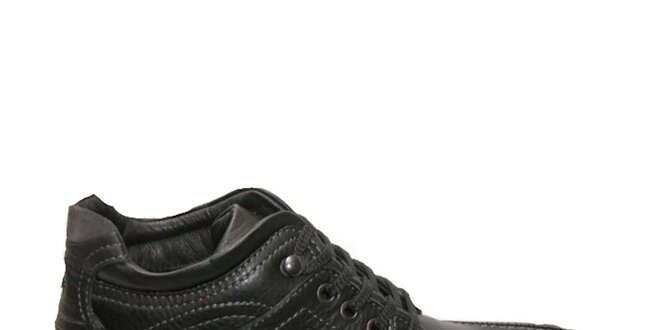 Pánske čierne zimné členkové topánky Numero Uno