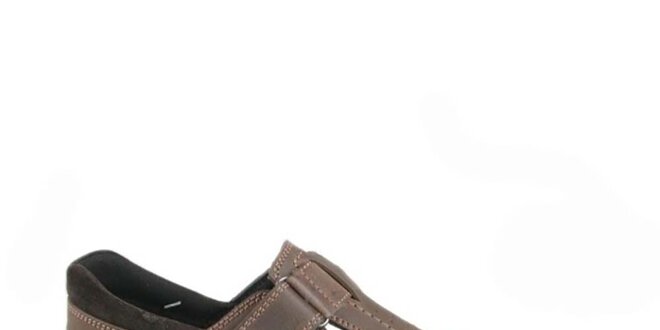 Pánske tmavo hnedé sandále Numero Uno