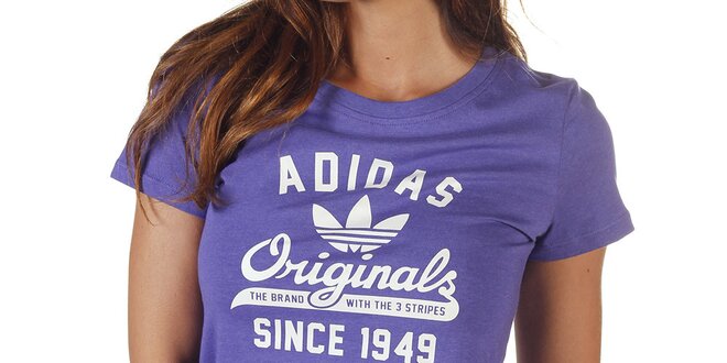 Dámske fialové tričko s krátkym rukávom Adidas