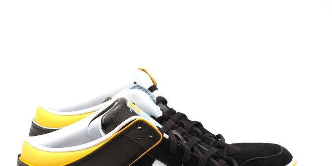 Pánske čierne tenisky so žltými detailmi Adidas