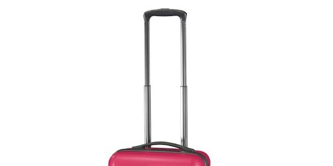 Ružový príručný kufor na koliečkach Esprit