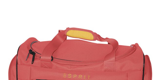 Malá cestovná taška v korálovej farbe Esprit