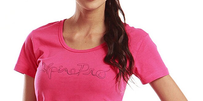 Dámske ružové tričko s krátkym rukávom Alpine Pro