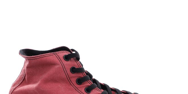 Červené vintage plátené topánky Converse
