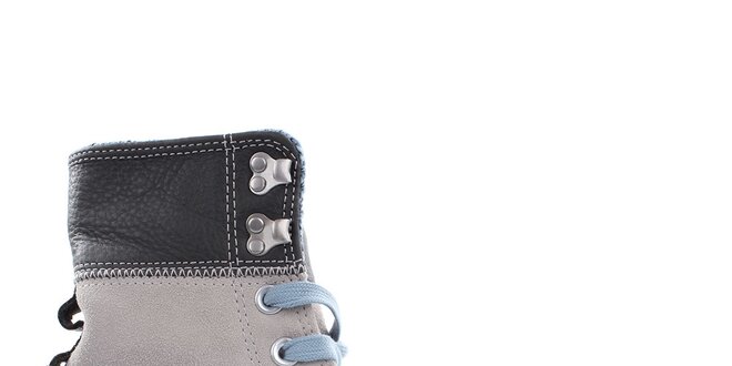 Dámske svetlé členkové topánky s hnedými prvkami Converse