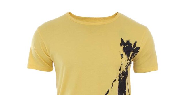 Pánske žlté tričko s potlačou River Rock