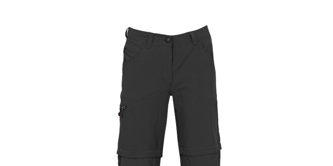 Dámske čierne nohavice so zipsami na nohaviciach Bergson