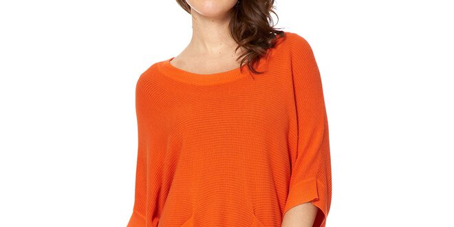 Dámsky oranžový svetrík s krátkym rukávom Miss Jolie