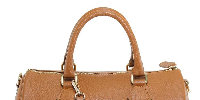 Dámska hnedá kožená kabelka Florence Bags