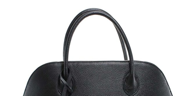 Dámska čierna kožená kabelka s odnímateľným popruhom Florence Bags