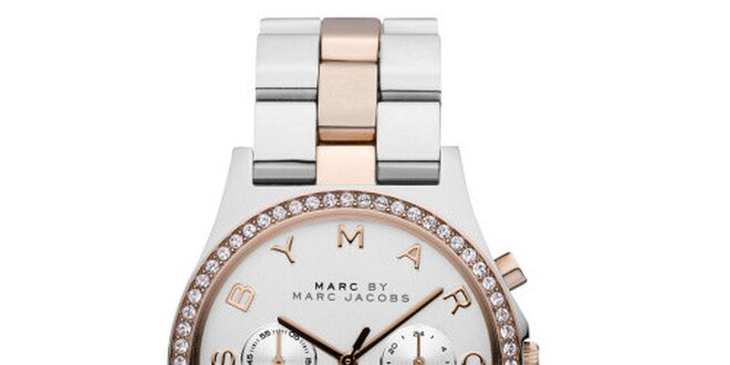 Dámske oceľové hodinky v dvoch farebných tónoch Marc Jacobs