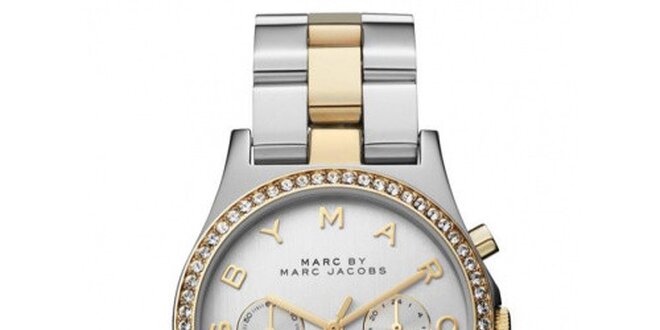Dámske dvojfarebné hodinky so zirkónmi Marc Jacobs