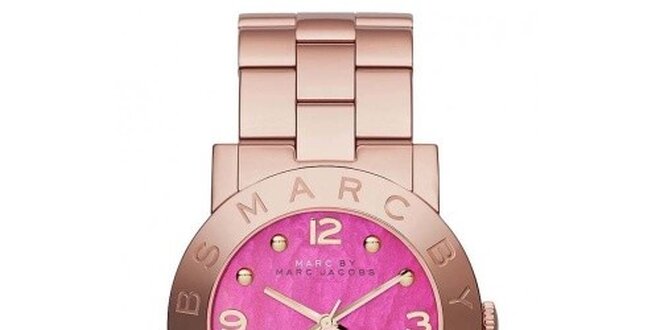 Dámske hodinky s ružovým ciferníkom Marc Jacobs