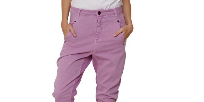 Dámske ružovofialové nohavice Fiveunits