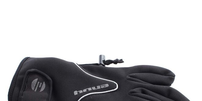 Pánske čierne športové rukavice s fleecovou podšívkou Envy