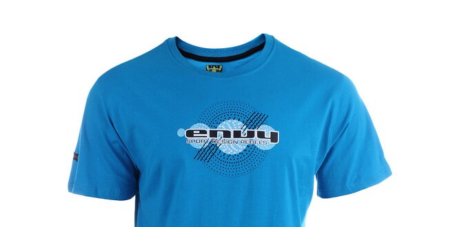 Pánske modré tričko s potlačou Envy