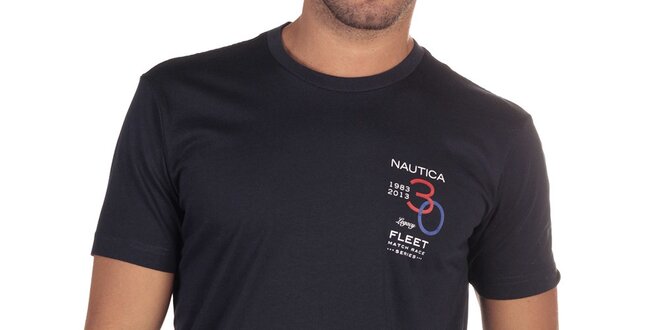 Pánske tmavo modré tričko s krátkym rukávom Nautica