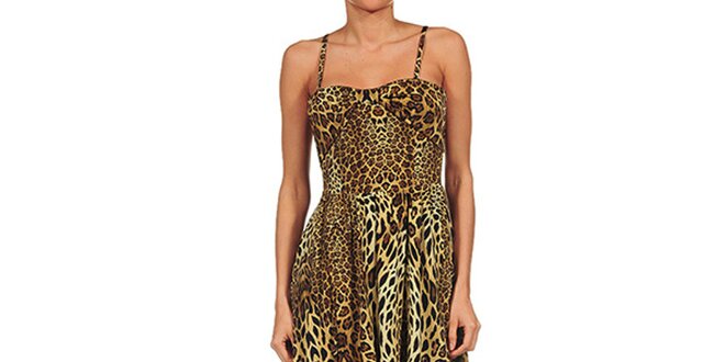 Dámske leopardie koktejlové šaty Guess by Marciano