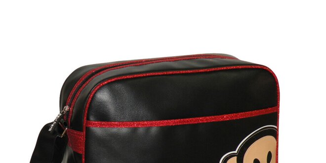 Čierna taška s trblietavými detailmi Paul Frank