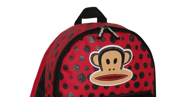 Červený ruksak s bodkami Paul Frank