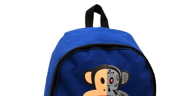 Modrý ruksak s opičou hlavou Paul Frank