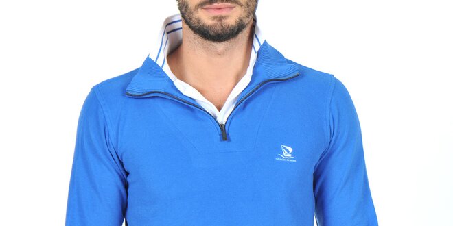 Pánsky modrý sveter so stojáčikom Giorgio Di Mare
