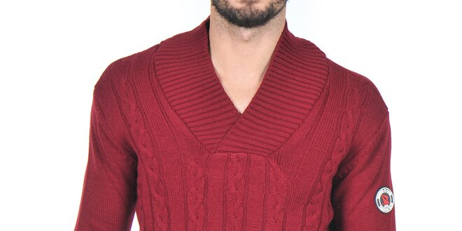 Pánsky bordó pletený sveter Giorgio di Mare