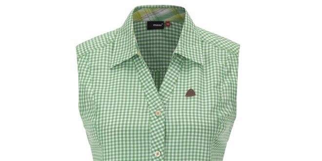 Dámska zeleno károvaná košeľa bez rukávov Maier