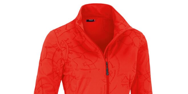 Dámska červená softshellová bunda so vzorom Maier