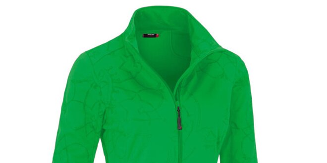 Dámska zelená softshellová bunda so vzorom Maier