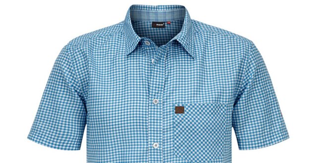 Pánska modrá kockovaná košeľa Maier