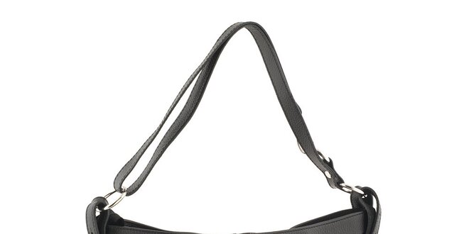 Dámska čierna kabelka s ramenným popruhom Valentina Italy
