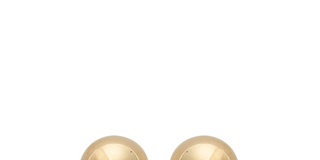 Dámske zlaté perličkové náušnice s puzetkou Mimossa