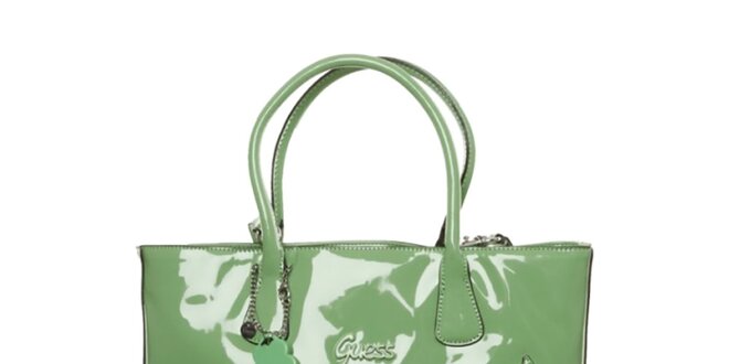 Dámska zelená lakovaná taška Guess