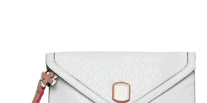 Dámska biela listová kabelka s farebnými prvkami Guess