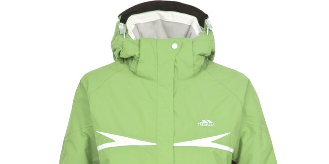 Dámska svetlo zelená lyžiarska bunda s podšívkou Trespass