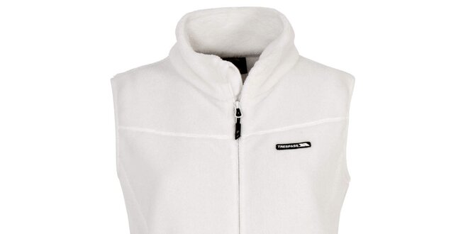 Dámska fleecová vesta v bielej farbe Trespass