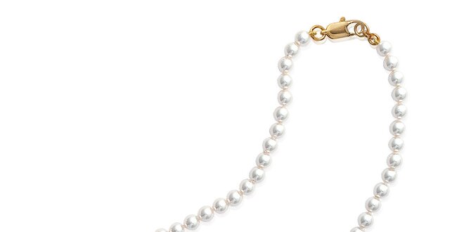 Dámsky pozlátený náhrdelník s perlami La Mimossa