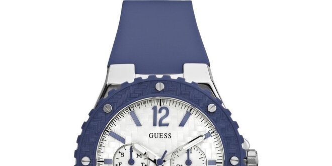 Dámske modré hodinky Guess s chronografom