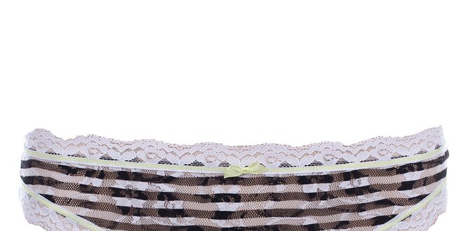 Dámske čipkované tangá s prúžkami DKNY