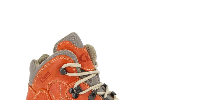 Dámske tmavo oranžové členkové topánky Kimberfeel