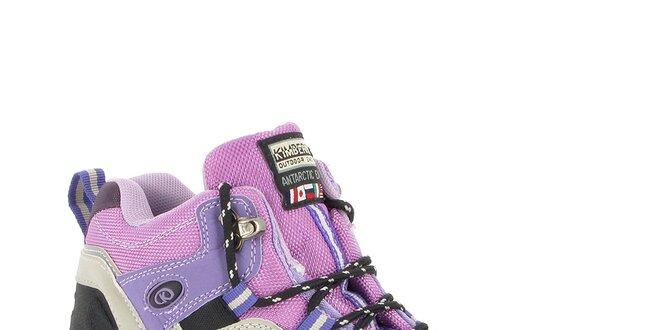 Dámske členkové topánky s fialovými prvkami Kimberfeel