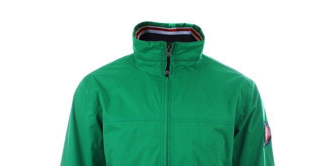 Pánska zelená bunda s pruhovanými lemami Trimm