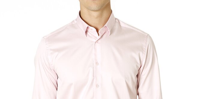 Pánska svetlo ružová bavlnená košeľa Santa Barbara