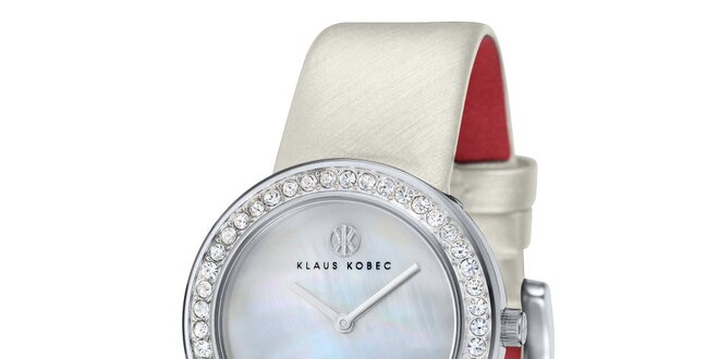 Dámske oceľové hodinky s perleťovým ciferníkom Klaus Kobec