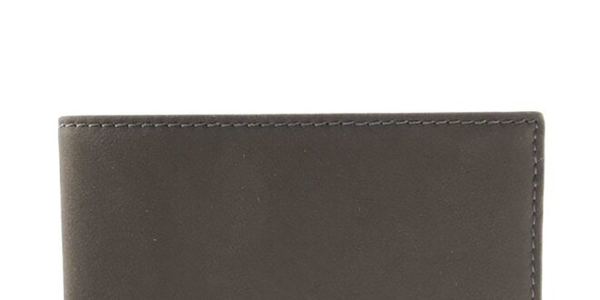 Pánska tmavo hnedá kožená peňaženka s drobným logom Timberland